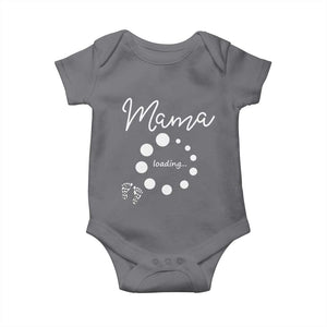 Mama Loading 2026 Baby Onesie Pregnancy Announcement Mothers Day TS12 Charcoal Print Your Wear