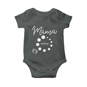 Mama Loading 2026 Baby Onesie Pregnancy Announcement Mothers Day TS12 Dark Heather Print Your Wear