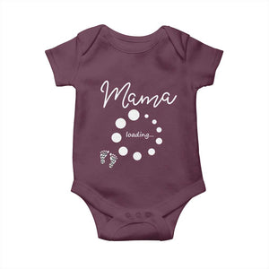 Mama Loading 2026 Baby Onesie Pregnancy Announcement Mothers Day TS12 Maroon Print Your Wear