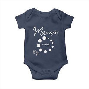 Mama Loading 2026 Baby Onesie Pregnancy Announcement Mothers Day TS12 Navy Print Your Wear