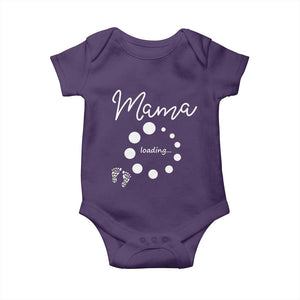Mama Loading 2026 Baby Onesie Pregnancy Announcement Mothers Day TS12 Purple Print Your Wear