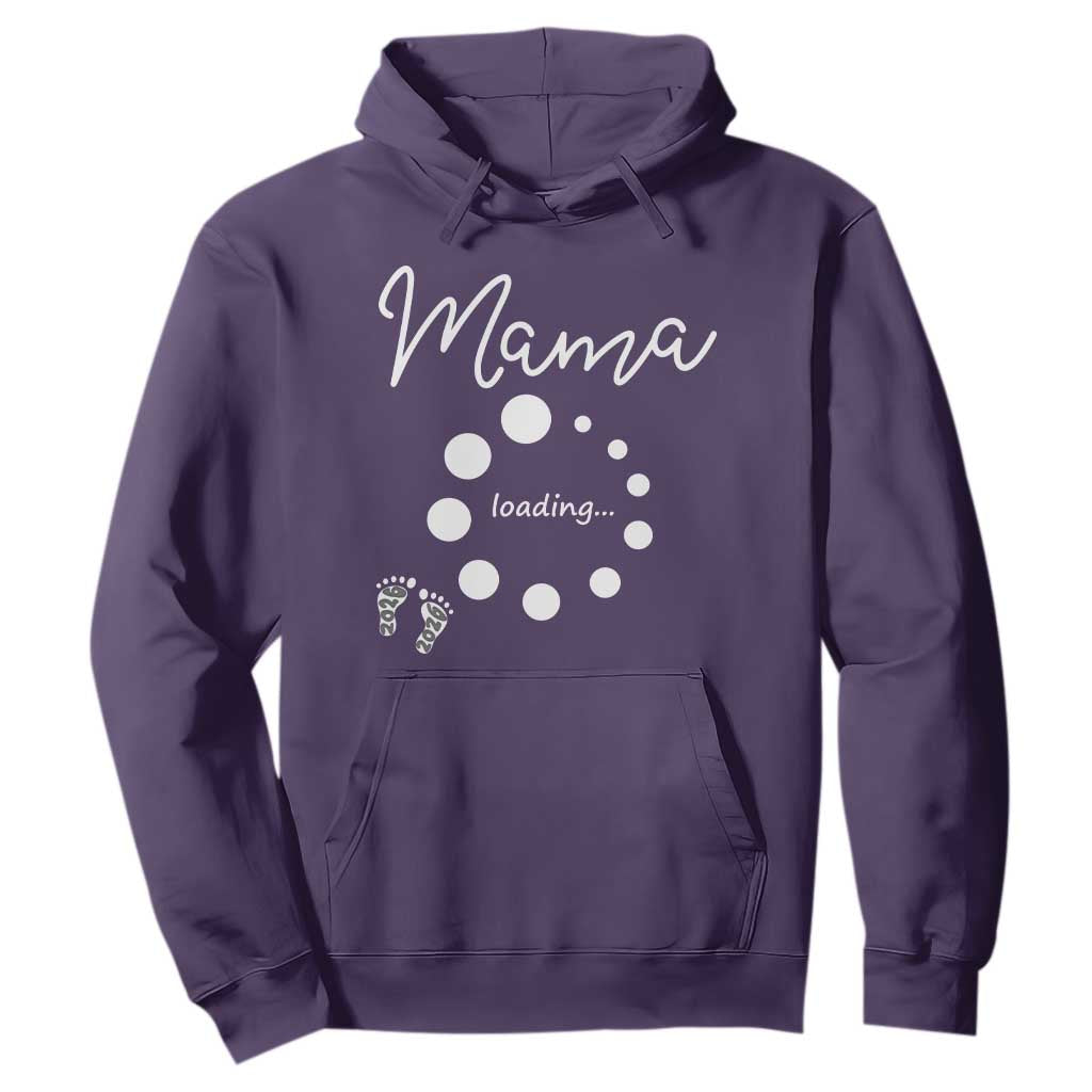 Mama Loading 2026 Hoodie Pregnancy Announcement Mothers Day TS12 Purple Print Your Wear