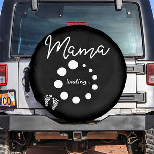 Mama Loading 2026 Spare Tire Cover Pregnancy Announcement Mothers Day TS12 No hole Black Print Your Wear