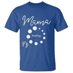 Mama Loading 2026 T Shirt Pregnancy Announcement Mothers Day TS12 Royal Blue Print Your Wear