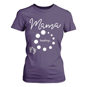 Mama Loading 2026 T Shirt For Women Pregnancy Announcement Mothers Day TS12 Purple Print Your Wear