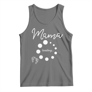 Mama Loading 2026 Tank Top Pregnancy Announcement Mothers Day TS12 Black Heather Print Your Wear