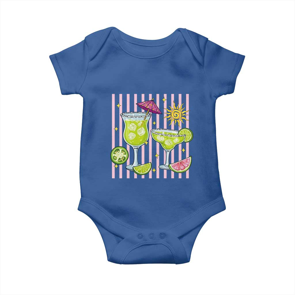 Tropical Margarita Summer Baby Onesie Beach Vacation Graphic TS12 Royal Blue Print Your Wear