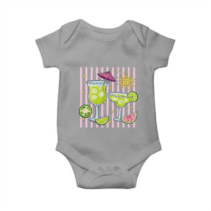 Tropical Margarita Summer Baby Onesie Beach Vacation Graphic TS12 Sport Gray Print Your Wear