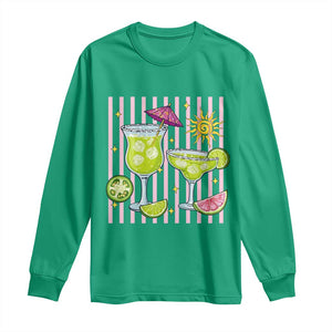 Tropical Margarita Summer Long Sleeve Shirt Beach Vacation Graphic TS12 Irish Green Print Your Wear