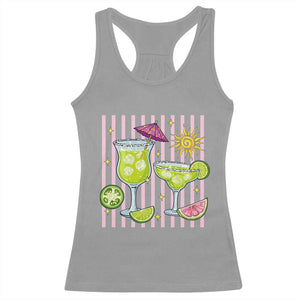 Tropical Margarita Summer Racerback Tank Top Beach Vacation Graphic TS12 Sport Gray Print Your Wear