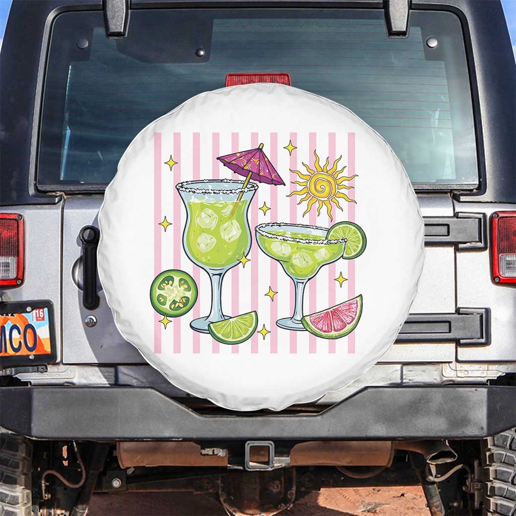 Tropical Margarita Summer Spare Tire Cover Beach Vacation Graphic TS12 No hole White Print Your Wear