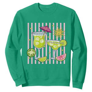 Tropical Margarita Summer Sweatshirt Beach Vacation Graphic TS12 Irish Green Print Your Wear