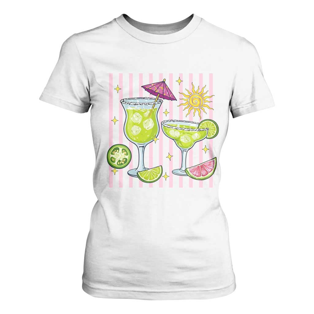 Tropical Margarita Summer T Shirt For Women Beach Vacation Graphic TS12 White Print Your Wear
