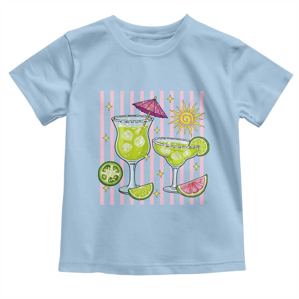 Tropical Margarita Summer Toddler T Shirt Beach Vacation Graphic TS12 Light Blue Print Your Wear