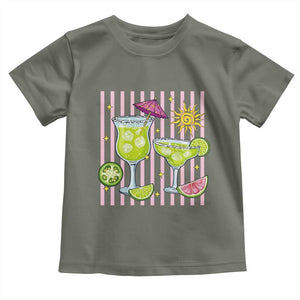Tropical Margarita Summer Toddler T Shirt Beach Vacation Graphic TS12 Military Green Print Your Wear