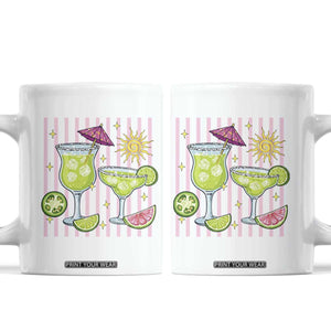 Tropical Margarita Summer Coffee Mug Beach Vacation Graphic TS12 White Print Your Wear