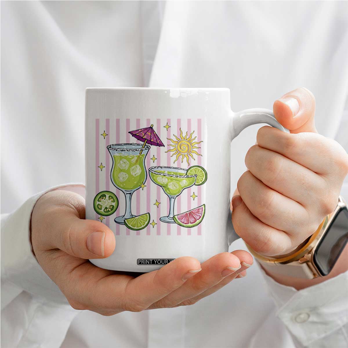 Tropical Margarita Summer Coffee Mug Beach Vacation Graphic TS12 Print Your Wear