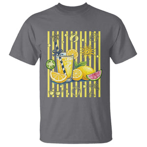 Striped Summer Lemonade T Shirt Preppy Brushstroke Aesthetic Graphic TS12 Charcoal Print Your Wear