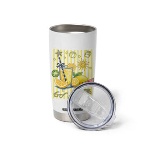 Striped Summer Lemonade Tumbler Cup Preppy Brushstroke Aesthetic Graphic TS12 Print Your Wear