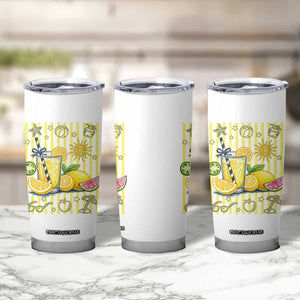 Striped Summer Lemonade Tumbler Cup Preppy Brushstroke Aesthetic Graphic TS12 Print Your Wear