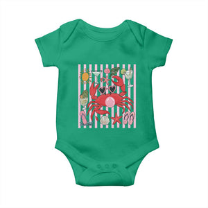 Funny Crab Tropical Summer Vacation Gift Baby Onesie Striped Summer Beach Vibes TS12 Irish Green Print Your Wear
