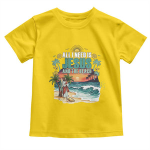 All I Need Is Jesus And The Beach Toddler T Shirt Christian Summer Faith Graphic TS12 Daisy Print Your Wear