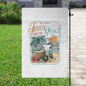 Funny Christian Beach Gift Garden Flag All I Need Is Jesus And The Beach TS12 Print Your Wear
