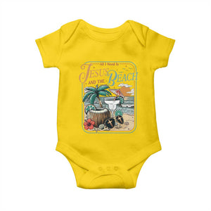 Funny Christian Beach Gift Baby Onesie All I Need Is Jesus And The Beach TS12 Daisy Print Your Wear