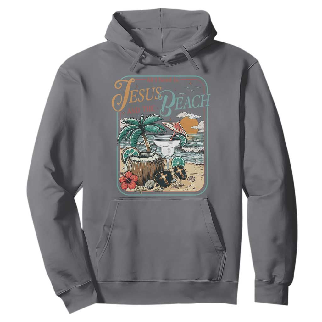 Funny Christian Beach Gift Hoodie All I Need Is Jesus And The Beach TS12 Charcoal Print Your Wear