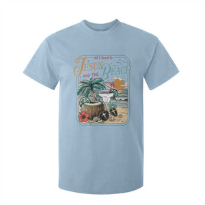 Funny Christian Beach Gift T Shirt For Kid All I Need Is Jesus And The Beach TS12 Light Blue Print Your Wear