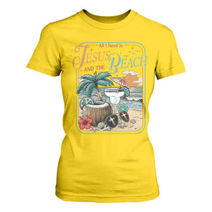 Funny Christian Beach Gift T Shirt For Women All I Need Is Jesus And The Beach TS12 Daisy Print Your Wear