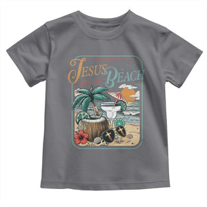 Funny Christian Beach Gift Toddler T Shirt All I Need Is Jesus And The Beach TS12 Charcoal Print Your Wear