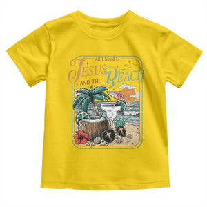 Funny Christian Beach Gift Toddler T Shirt All I Need Is Jesus And The Beach TS12 Daisy Print Your Wear