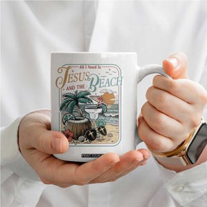 Funny Christian Beach Gift Coffee Mug All I Need Is Jesus And The Beach TS12 Print Your Wear