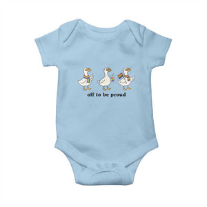Funny Pride Goose Off To Be Proud Baby Onesie LGBTQ Advocate Gift TS12 Light Blue Print Your Wear
