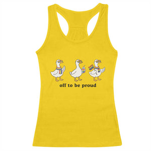 Funny Pride Goose Off To Be Proud Racerback Tank Top LGBTQ Advocate Gift TS12 Daisy Print Your Wear