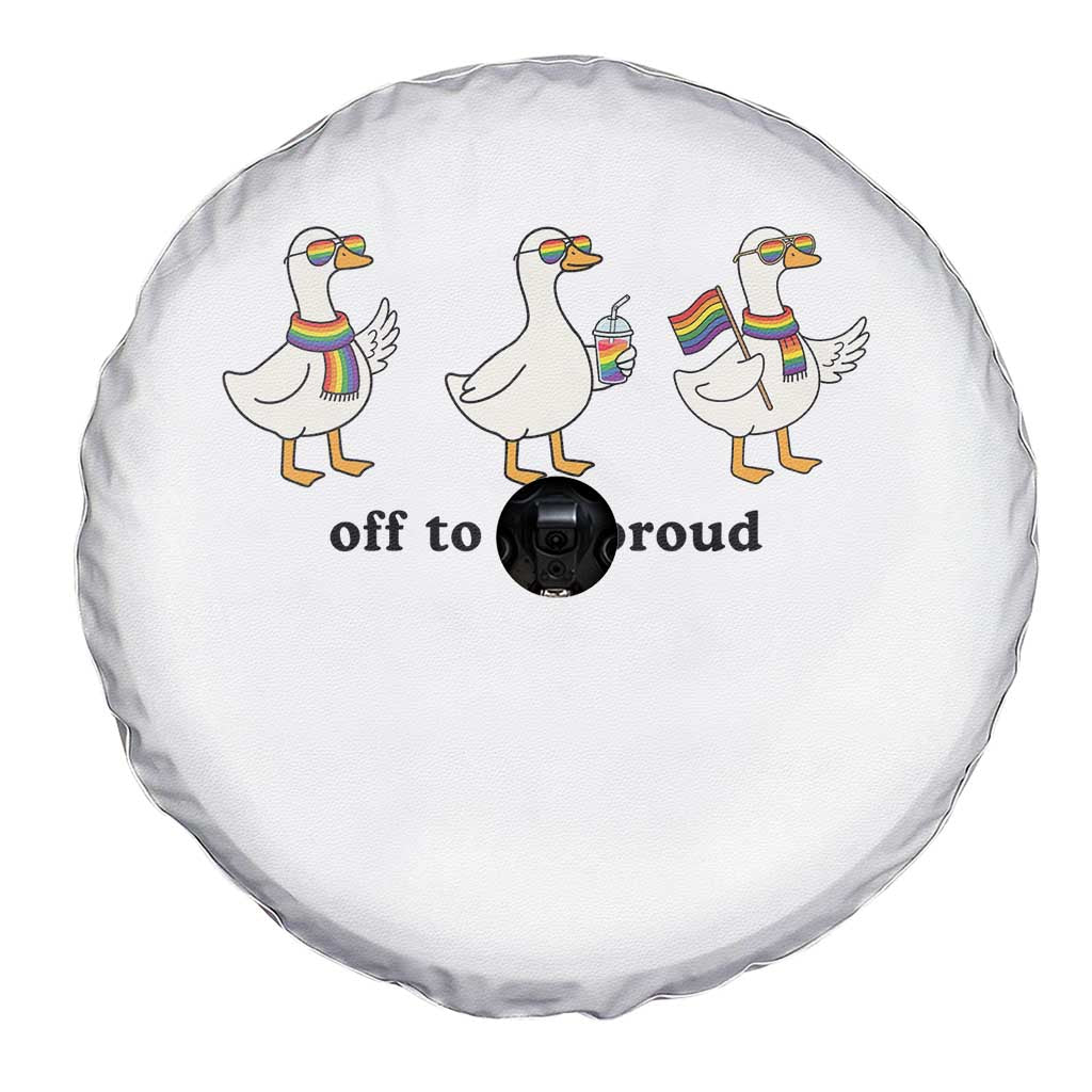 Funny Pride Goose Off To Be Proud Spare Tire Cover LGBTQ Advocate Gift TS12 Print Your Wear