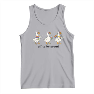 Funny Pride Goose Off To Be Proud Tank Top LGBTQ Advocate Gift TS12 Athletic Heather Print Your Wear