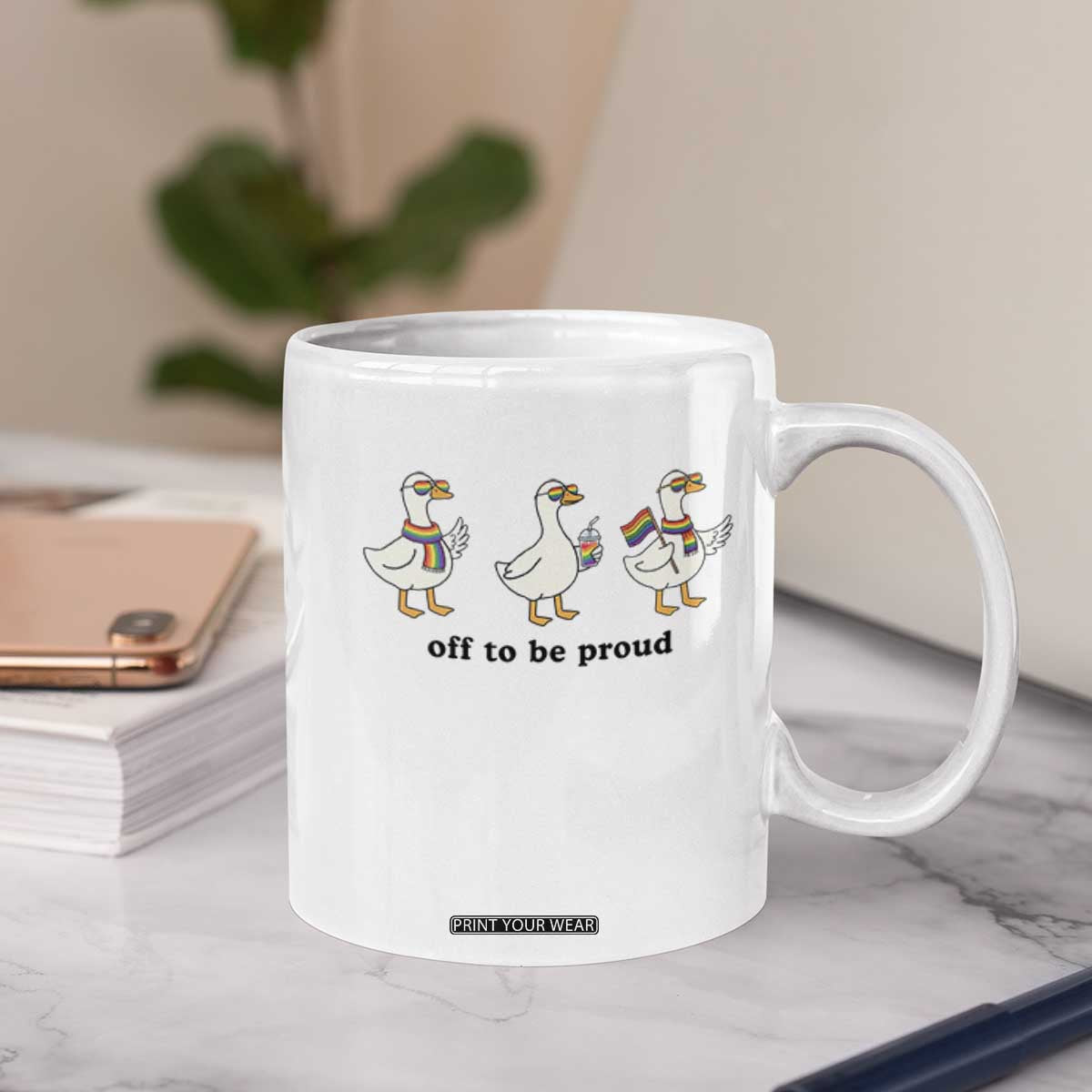 Funny Pride Goose Off To Be Proud Coffee Mug LGBTQ Advocate Gift TS12 Print Your Wear