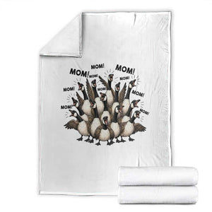 Silly Goose Mom Throw Blanket Funny Parenting Chaos Motherhood TS12 White Print Your Wear