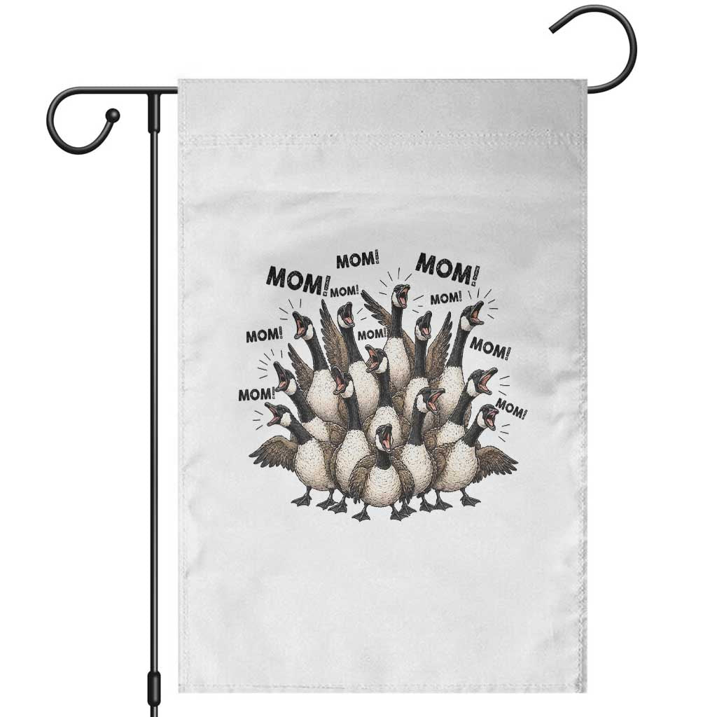 Silly Goose Mom Garden Flag Funny Parenting Chaos Motherhood TS12 White Print Your Wear