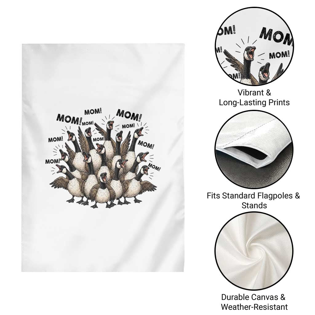 Silly Goose Mom Garden Flag Funny Parenting Chaos Motherhood TS12 Print Your Wear