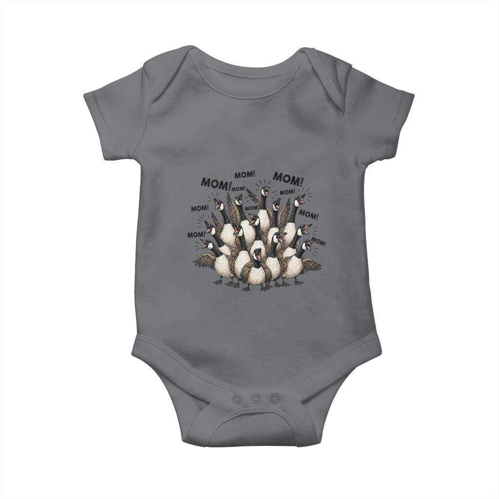 Silly Goose Mom Baby Onesie Funny Parenting Chaos Motherhood TS12 Charcoal Print Your Wear