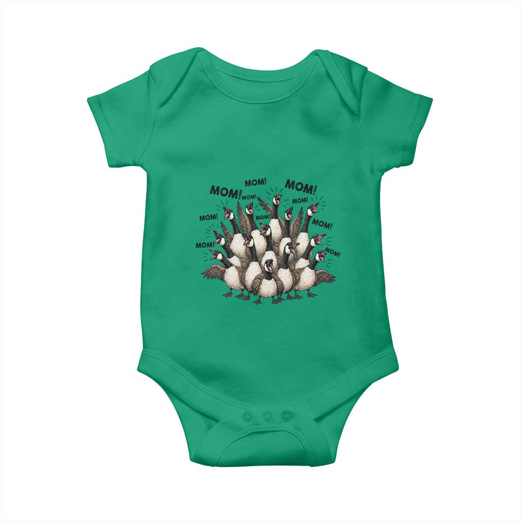 Silly Goose Mom Baby Onesie Funny Parenting Chaos Motherhood TS12 Irish Green Print Your Wear