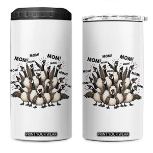 Silly Goose Mom 4 in 1 Can Cooler Tumbler Funny Parenting Chaos Motherhood TS12 One Size: 16 oz White Print Your Wear