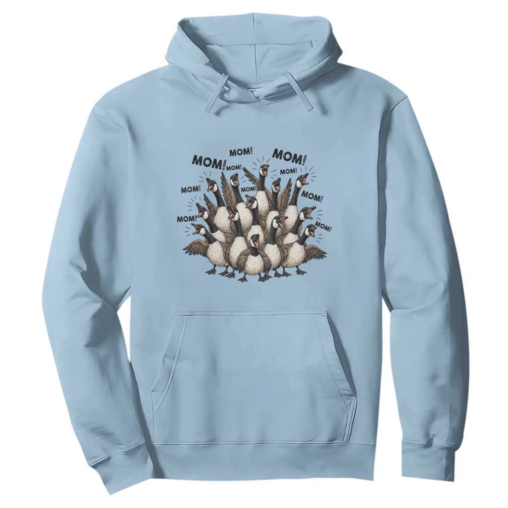 Silly Goose Mom Hoodie Funny Parenting Chaos Motherhood TS12 Light Blue Print Your Wear
