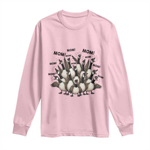 Silly Goose Mom Long Sleeve Shirt Funny Parenting Chaos Motherhood TS12 Light Pink Print Your Wear