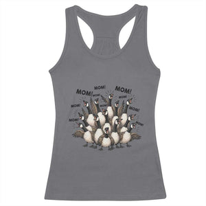 Silly Goose Mom Racerback Tank Top Funny Parenting Chaos Motherhood TS12 Charcoal Print Your Wear