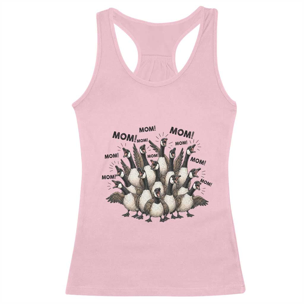 Silly Goose Mom Racerback Tank Top Funny Parenting Chaos Motherhood TS12 Light Pink Print Your Wear