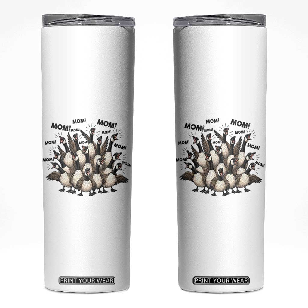Silly Goose Mom Skinny Tumbler Funny Parenting Chaos Motherhood TS12 White Print Your Wear